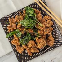 Popcorn Chicken · Marinated Chicken, cut into perfect bite-sized bits and fried until Crispy. This appetizer i...