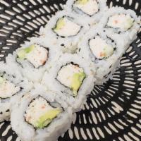 California Roll · Crab meat, cucumber, and avocado in seaweed paper.