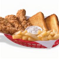 Chicken Strip Country Basket® - 4 Piece · DQ®s crunchy, golden Chicken Strip Country Basket® is served with crispy fries, Texas toast,...