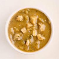 Green Chicken Chili · Our signature soup is loaded with roasted tomatillos and chilis, tender hominy, and freshly ...
