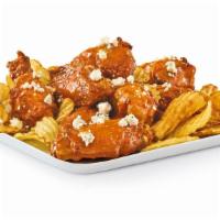 Wings · Red's Bold all-white meat boneless wings – all served on a bed of Yukon kettle chips. Cal 10...