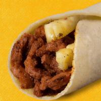 Taco Al Pastor · You’ll get tender marinated pork with fresh pineapple strips, creating a balanced sweet and ...