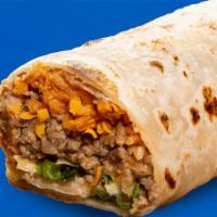 Picadillo Burrito · Our Picadillo Burrito is a fan favorite. Filled with cheddar cheese, refried beans, Mexican ...