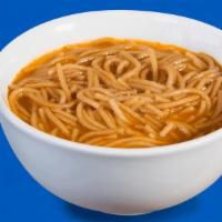 Fideo Large · These warm vermicelli noodles are prepared in a delicious chicken broth. Includes limes and ...
