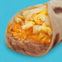 Breakfast Pirata Potato Egg · Potato and egg Taco served together with refried beans and cheddar cheese.