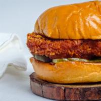 Nashville Hot Chicken Sandwich · Perfectly fried chicken sandwich smothered with our premium Nashville seasonings, full of fl...