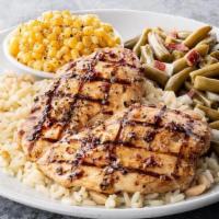Chipotle Maple Chicken · Grilled, boneless chicken breast, covered in our sweet and spicy homemade chipotle maple gla...