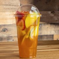 Tropical Fruit Tea · Combination of tropical fruits.
Sweet and sour, reminding you of your summer vacation on the...