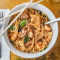 House Lo Mein · Chicken, beef and shrimp.