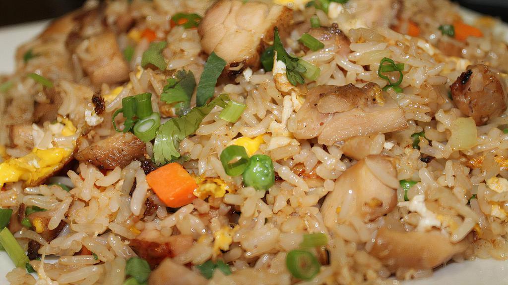 Grilled Chicken Fried Rice · Fried Rice With Grilled Chicken.
