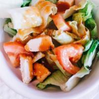 House Salad · Iceberg lettuce, carrots, cucumbers, onion and tomatoes (peanut sauce or tamarind dressing).