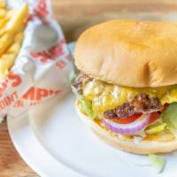 Stomps Cheese Burger · Lettuce tomato, onion, pickle and mayo.