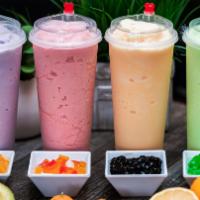 Smoothies · Made from Real Fruit with your choice of Avocado, Mango, Strawberry, Blueberry, Banana, Duri...