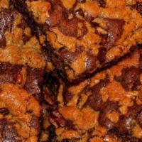 Caramel Turtle Fudge Brownies · Favorite. Single serving. Brownie topped with turtle fudge cookie dough and caramel. Sprinkl...