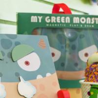 My Green Monster Magnetic Play And Draw  · Here comes a green monster who loves to play!Use the magnets to create funny facial expressi...
