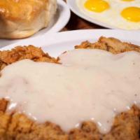 Kelley'S Grand Slam Breakfast · Texas-sized chicken fried steak or country fried chicken breast. Three large country eggs (y...