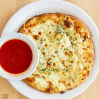 Cheesy Garlic Bread · Roll that has been flavored with cheese and garlic.
