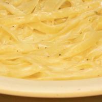 Fettuccine Alfredo · Made to order with fresh alfredo cream sauce and parmesan cheese in our authentic fettuccine...