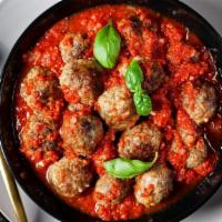 Meatballs With Marinara Sauce · Juicy meatballs with marinara sauce.