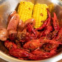 Crawfish Combo · 1lb Crawfish, 1/2lb Sausage, Red Potatoes and Two Corn on the Cob. 
ALL OUR BOILS COME WITH ...