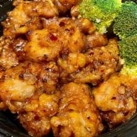 General Tso'S Style · Light spicy, dry red peppers, broccoli, brown sauce. (Protein selection is battered and frie...
