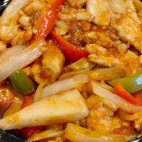 Szechuan Style · Bell peppers, onions, celery, mushroom, spicy szechuan sauce.