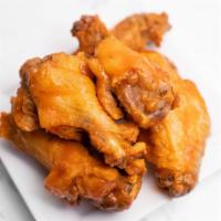 Wings Bone-In (5) (1 Sauce) · Consuming raw or undercooked meat, poultry, seafood, shellfish, or eggs may increase the ris...