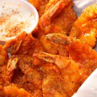 Buffalo Shrimp (10) · 1 Sauce. May we recommend: honey hot, tangasaurus, and lemon pepper. These butterflied and b...