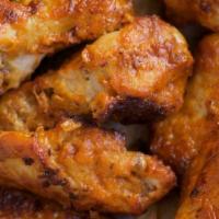 Hot Wings · Eight wings with ranch or blue cheese, reg or boneless.