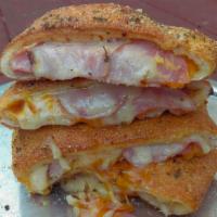 Ham & Cheese · Smoked ham, cheddar, white american.