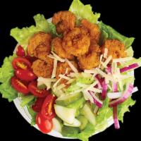 Nola Bowl · Crispy Shrimp, Tomatoes, Red Onions, Dill Pickles, Provolone, Iceberg.. Recommended dressing...