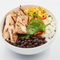 Grilled Chicken Burrito Bowl · It’s like your favorite burrito place but so much more gourmet and healthy! We build it up w...