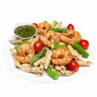 Shrimp Pesto With Asparagus On Penne  · Made with the same delicious, PK grilled that we're famous for! You’ll find our whole wheat ...