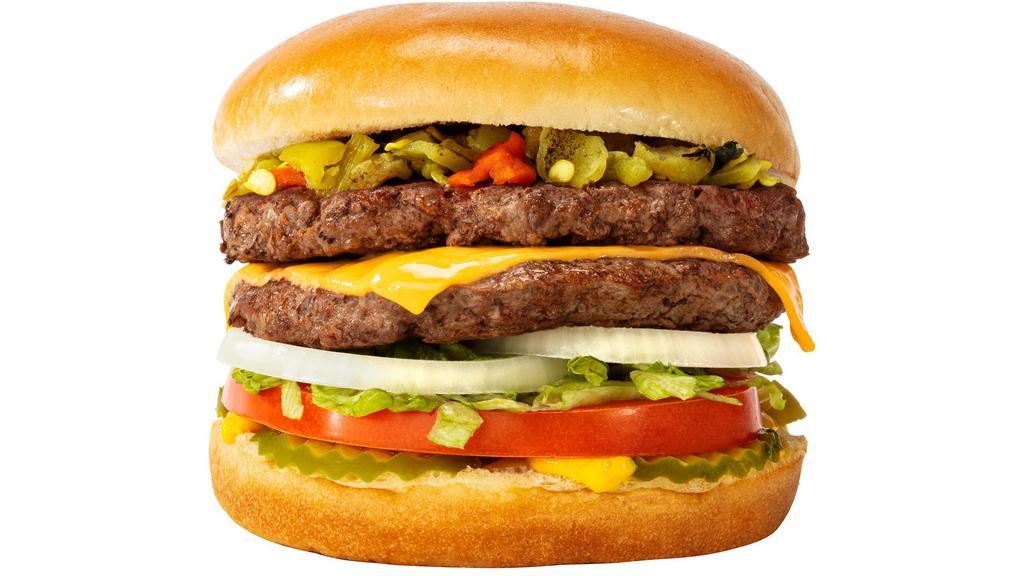 New Mexico Lotaburger · Double meat, Cheese & Green Chile