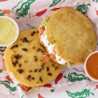 Gorditas · Comes with beans lettuce tomatos sour cream and meat of your choice. / viene con frijoles le...