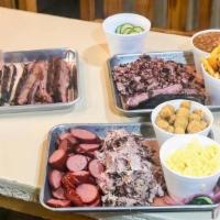 Family Meal Deal ( Two Different Meats Required) · The Family Meal deal has two meat choices that comes to 2 lbs with two large sides. You may ...