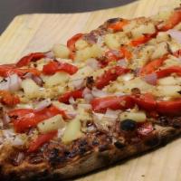 Roman Smokey Pollo · Smokey Bourbon Barbecue Sauce, Grilled Chicken, Bacon, Red Onion, Red Peppers, Pineapple, Sh...