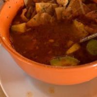 Tortillas Soup · A light chicken based soup. Served w/ avocado slices, crispy corn tortilla strips and jack c...