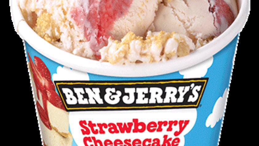 Strawberry Cheesecake · This Ben & Jerry's frozen dessert includes strawberry cheesecake ice cream with strawberries and a graham cracker swirl. Now, that’s a heavenly dessert.