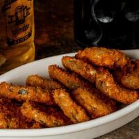 Fried Pickles · Sweet, housemade, with ranch.