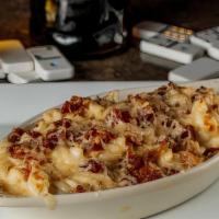 Mac & Cheese · Bacon crusted. Choice of pepperjack, American or smoked gouda fondue.
