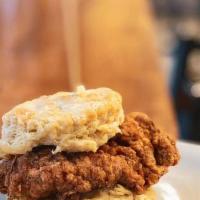 Chicken Biscuit · Flaky biscuit with an all natural fried chicken breast. (547 cal.)