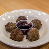 Maple Sausage Meatballs · Five of our house-made sausage balls seasoned with Bissell Family Farm’s real maple Syrup. S...