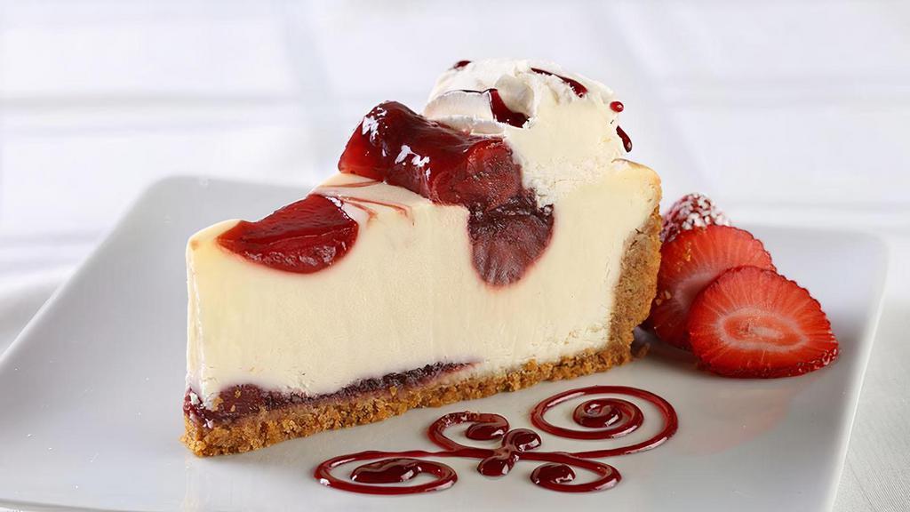 Strawberry Cheesecake · New York cheesecake with a layer of strawberry