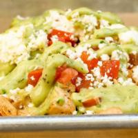 Fresco Taco · 150702311 favorite: Smashed avocado, spinach, choice of meat, diced tomatoes, queso fresco, ...