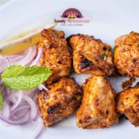 Chicken Boti (Spicy/Mild) · Boneless chicken breast cubes marinated in a mixture of yogurt and special blend of in-house...