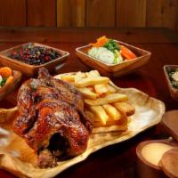 2 Whole Chicken Family Meal · Served with 4 large sides and 2 liter soda.
Serves 6-8 people