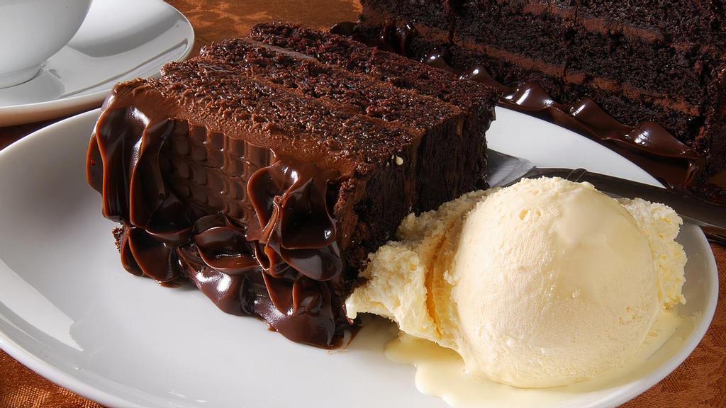 Chocolate Cake With Fudge · (Ice Cream not included)