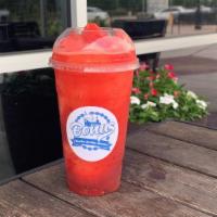 Chamoy Watermelon · A slushy of fresh watermelon. Drizzled with chamoy and tajin, topped with diced watermelon.