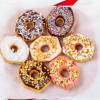 1Dz (Random Mix) · You will get a mix which includes...
-Coconut Donuts
-Peanut Donuts
-Sprinkle Donuts
-Glaze ...
